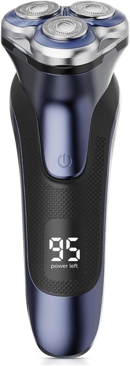 Electric Razor for Men, Electric Shaver for Men Face, Waterproof Wet Dry Rechargeable Shaver with Pop Up Trimmer