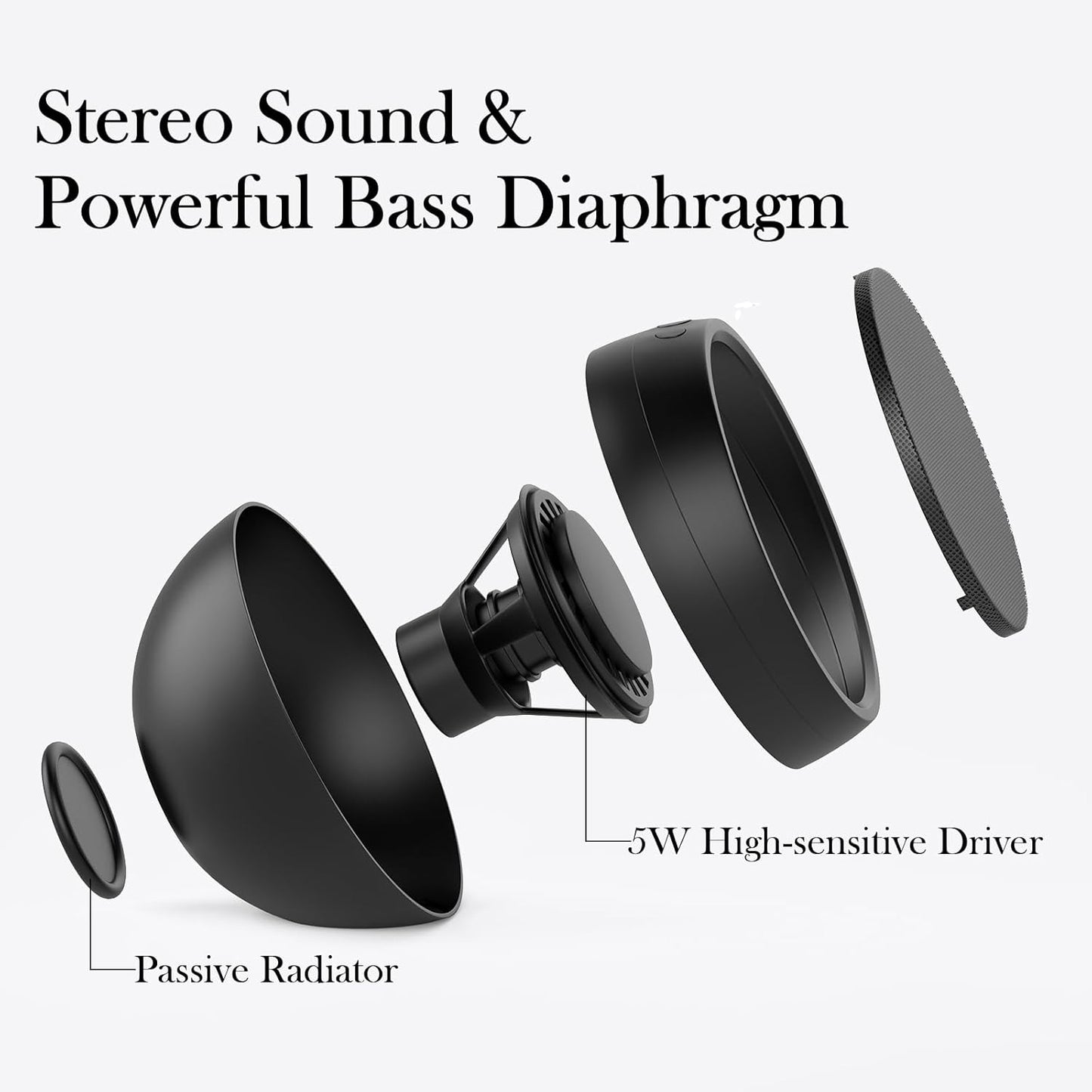 USB Computer Speakers for Desktop Monitor,Desktop Speakers with Loud Sound, Volume Control and Mute Button for Windows,Linux,Mac Air/Pro(USB-C to USB Adapter Included) (Black) (Black) (Black)