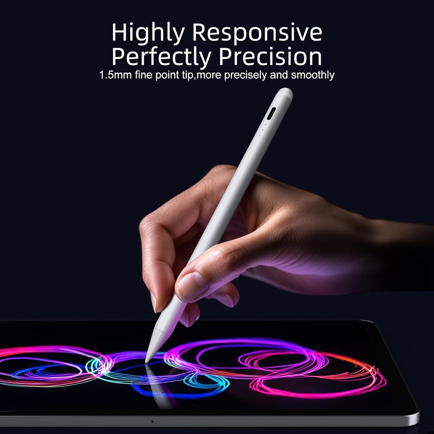 Stylus Pen for iPad 11th & 10th Generation - 10Mins Faster Charge Compatible with (2018-2025) Apple iPad 6-11 Gen, iPad Air 3/4/5/M2/M3, iPad mini 5/6, iPad Pro 11"/12.9"/M4