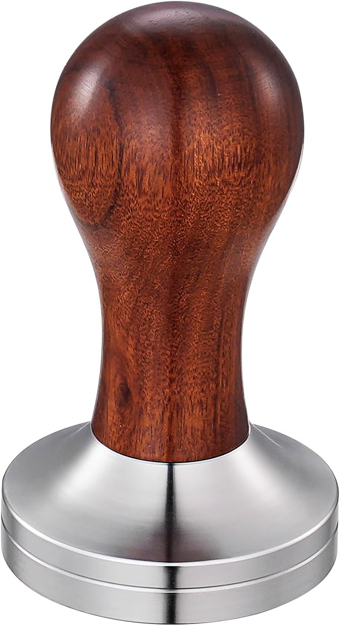 51mm Espresso Tamper - Premium Coffee Tamper, Classic Series, Solid Wood Handle, Stainless Steel Base