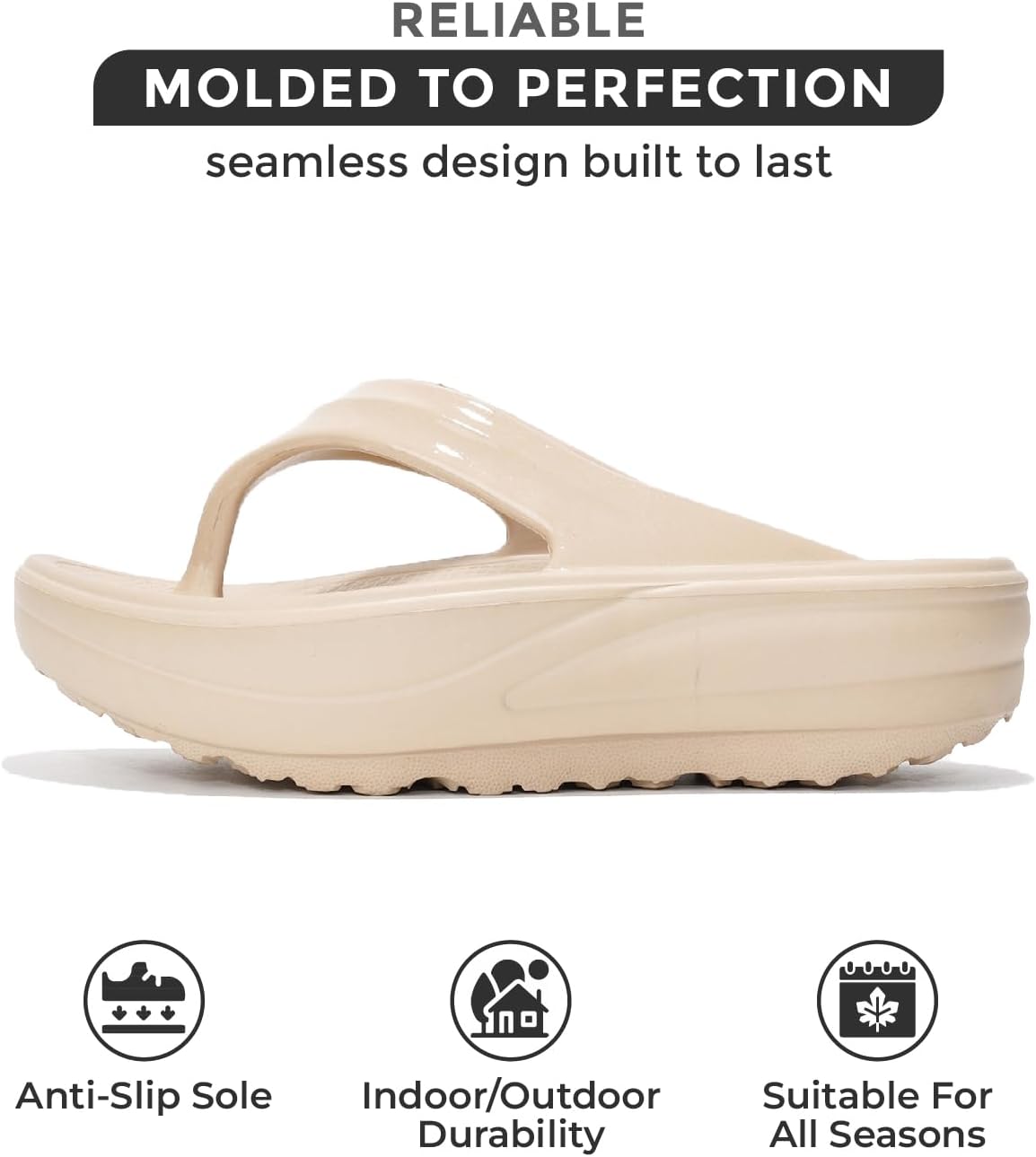 size 7 Project Cloud Super Foam Flip Flops for Women Footwear - Memory Foam and Lightweight Platform Sandals Women Beach Vacation Essentials - Non Slip Durable and Soft Slippers (Abra)