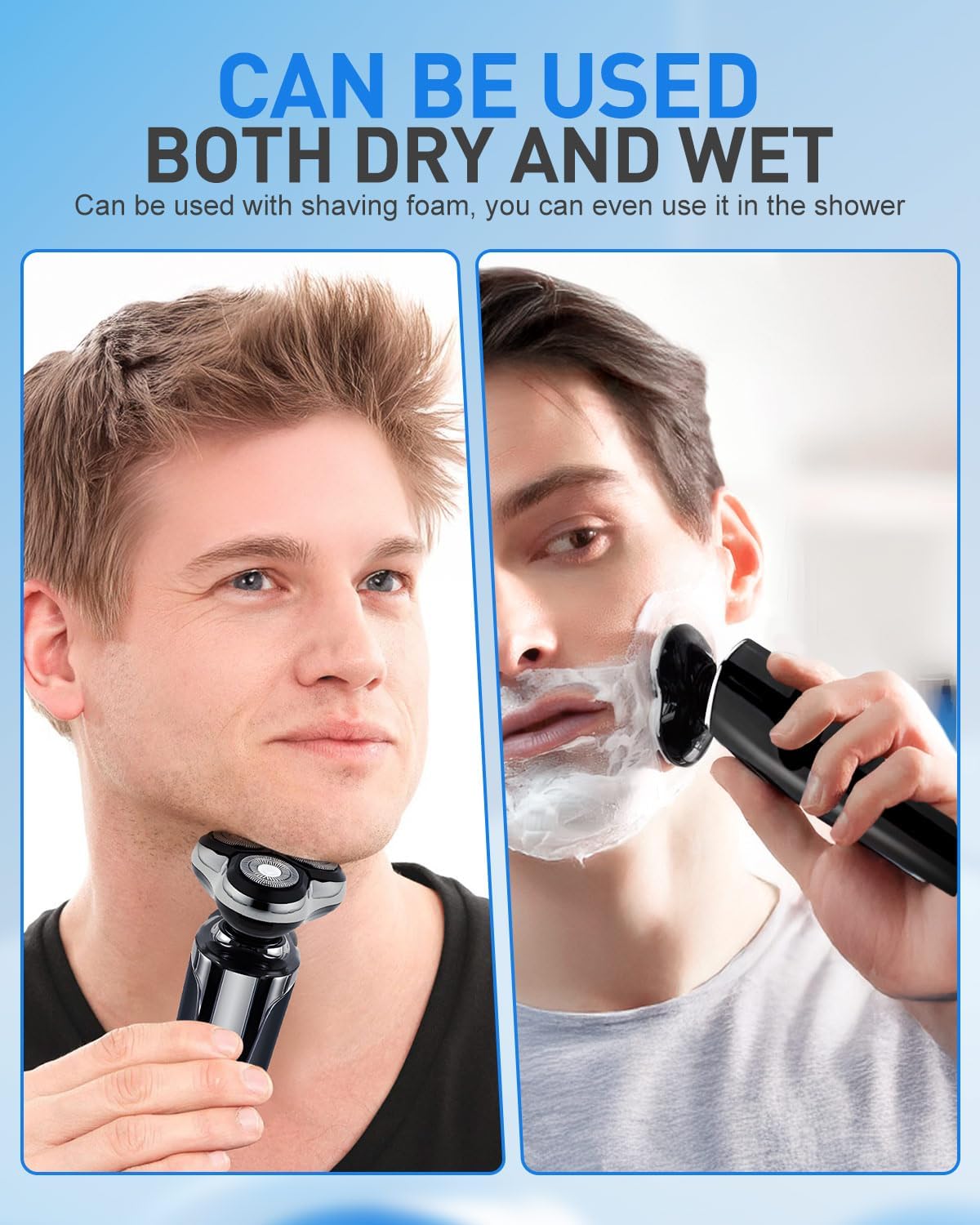 Head Shavers for Bald Men, Electric Detachable Head Shaver for Male, Waterproof Wet Dry Body Bald Head Shaver, Rechargable Rotary Shavers/Razor for Husband Father