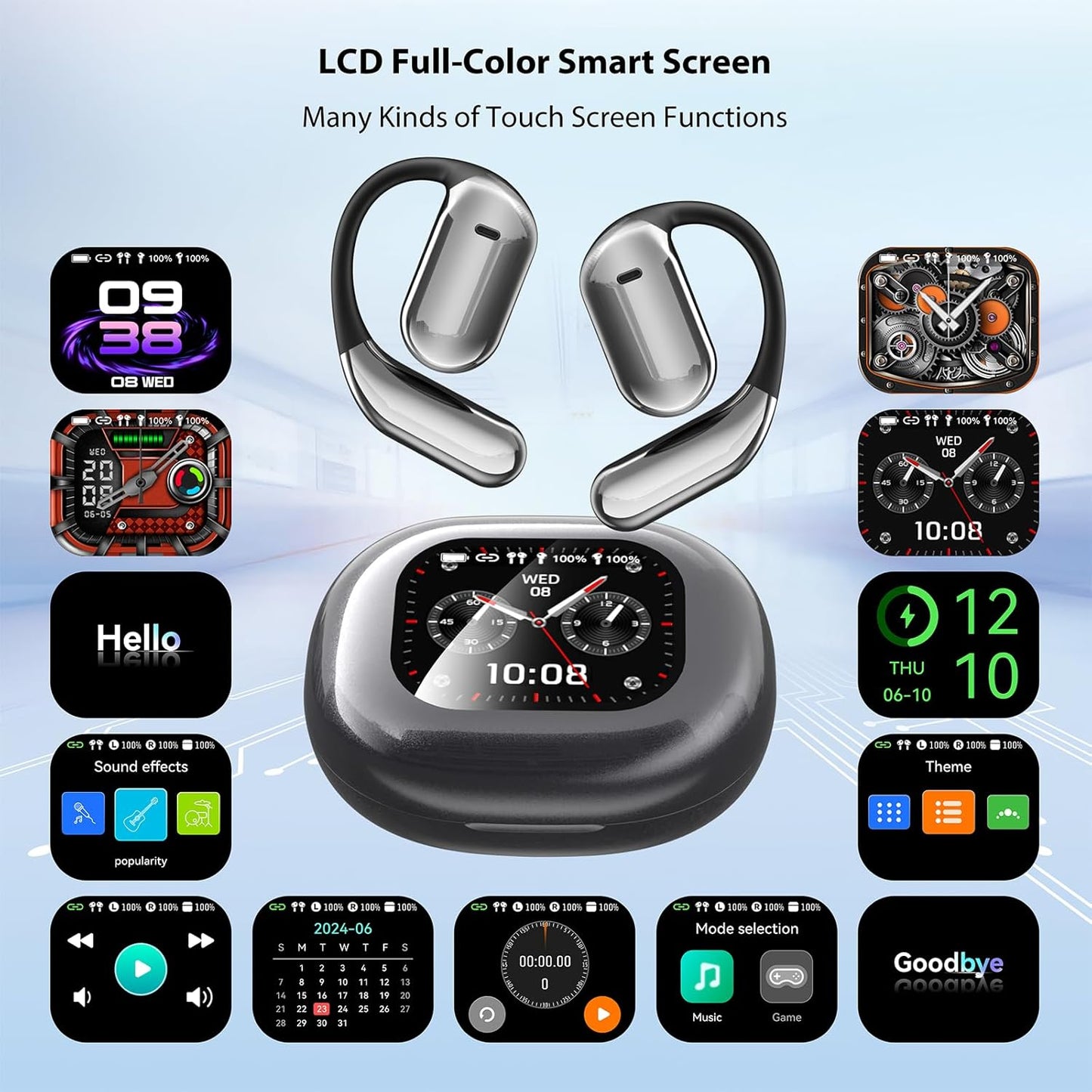 AI Language Translator Earbuds Translation Earbuds Real Time 144 Languages Open-Ear Bluetooth Device with 8 Accent Offline