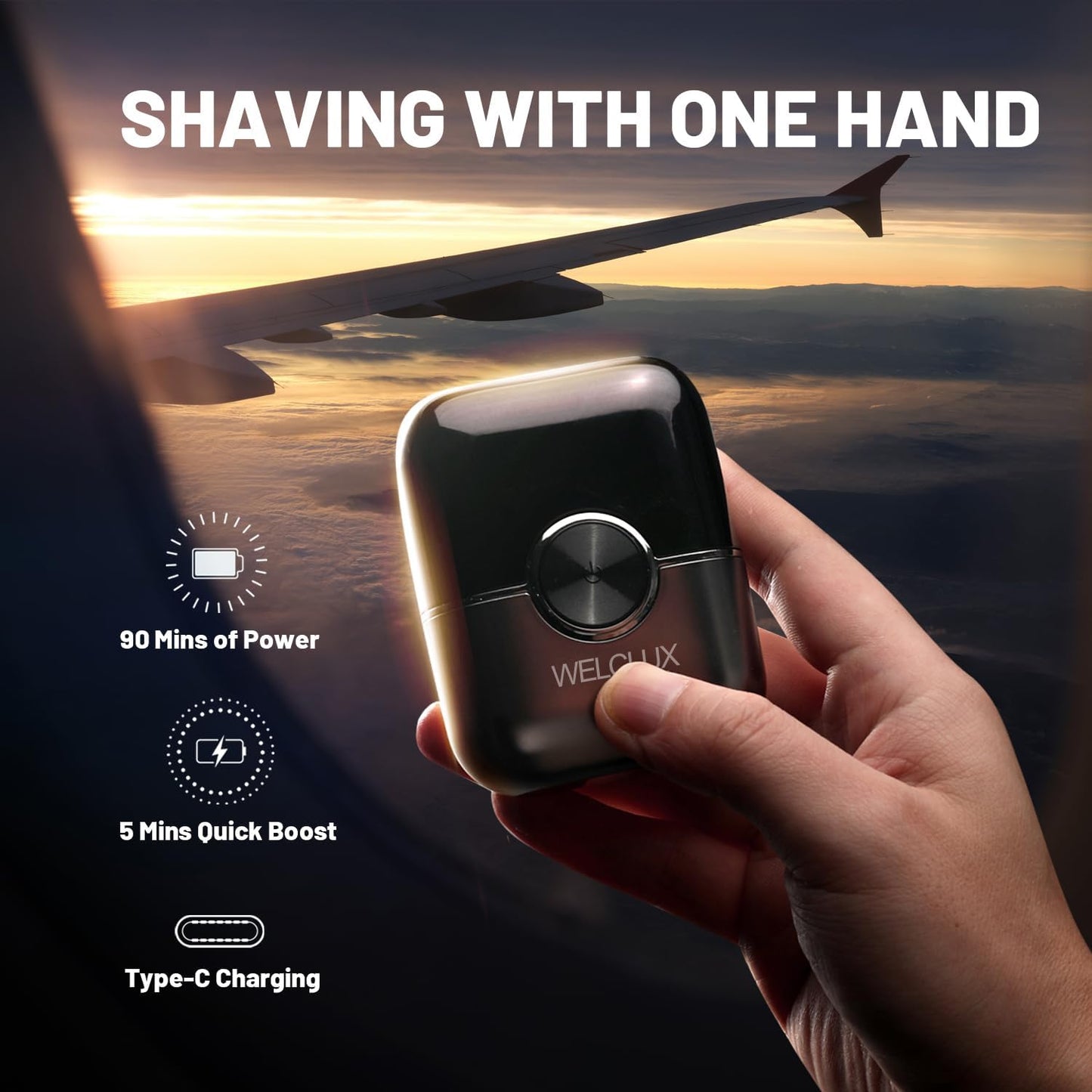 Electric Foil Shaver for Men: 4 Floating Blades, 2 Gear & IPX7 Waterproof - Rechargeable Cordless Razor for Face Shaving - Wet/Dry Travel Shaver with Large LED Display