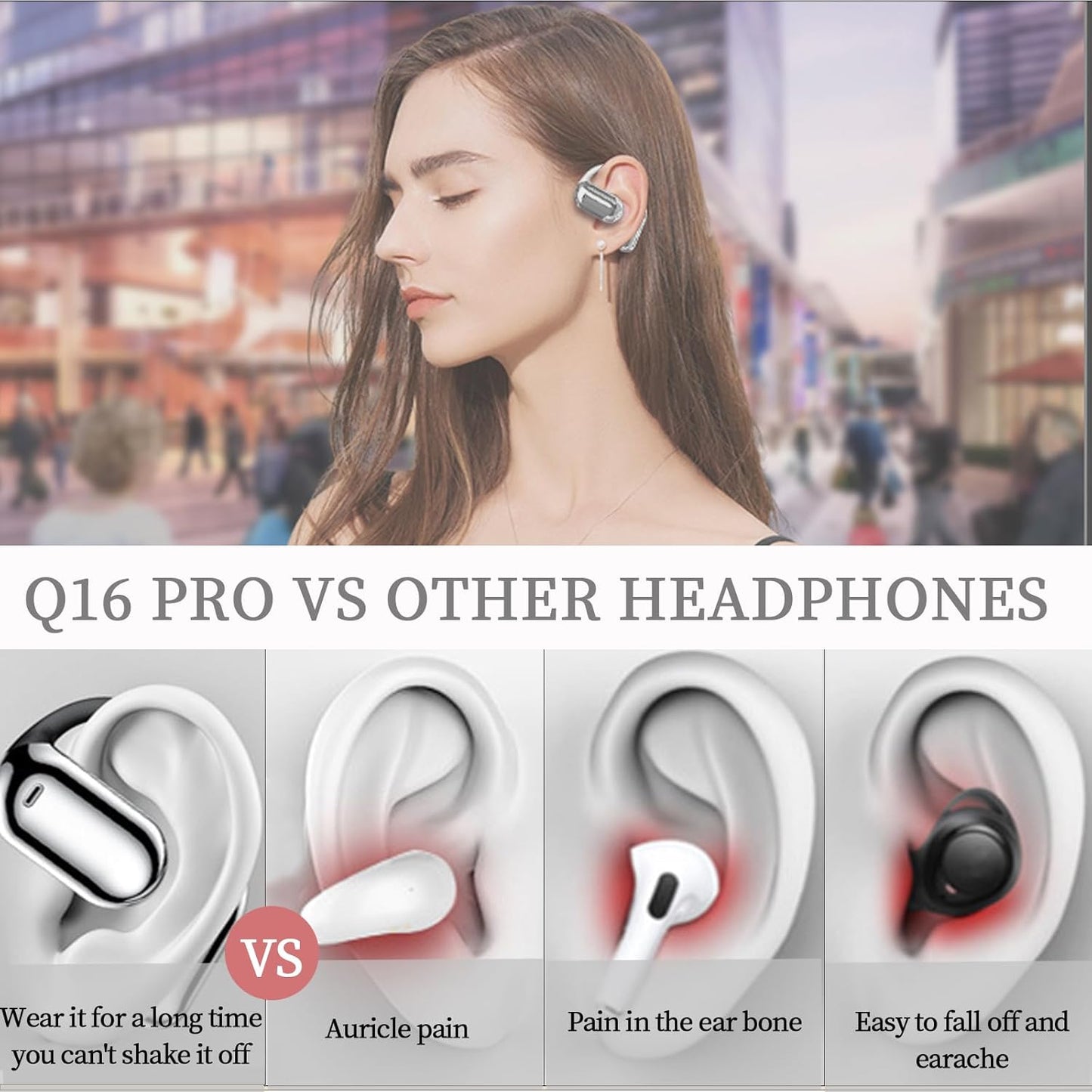 AI Language Translator Earbuds Translation Earbuds Real Time 144 Languages Open-Ear Bluetooth Device with 8 Accent Offline