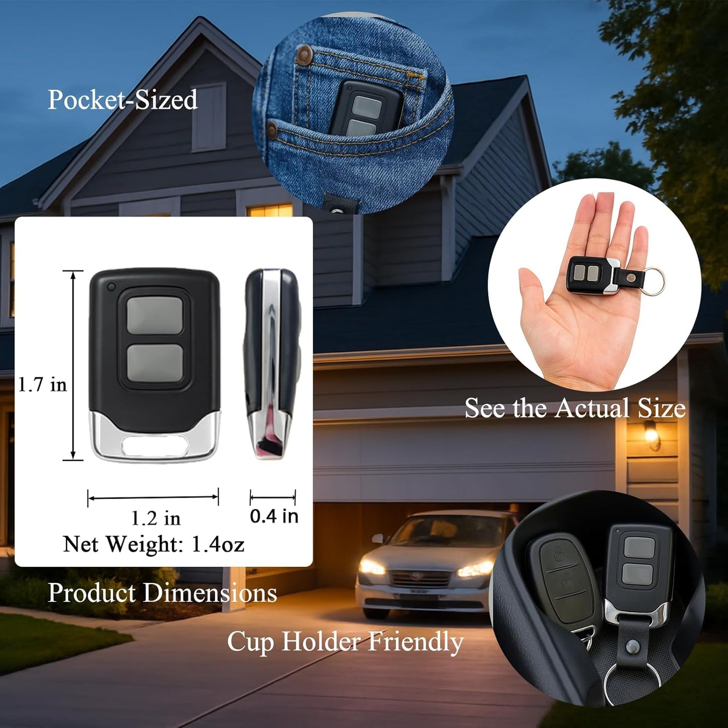 2 Replacement for Genie & Overhead Door Garage Door Opener Remote G3T-R G3T-BX G3T-A,ππ§π₯π² Compatible with π¨ππ Intellicode Genie Overhead Garage Openers from 1995