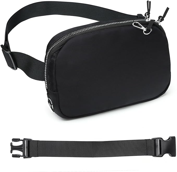 Mini Belt Bag for Women, RFID Small Fanny Pack, Womens Fashion Waist Packs with Extender Strap, Crossbody Bum Bags