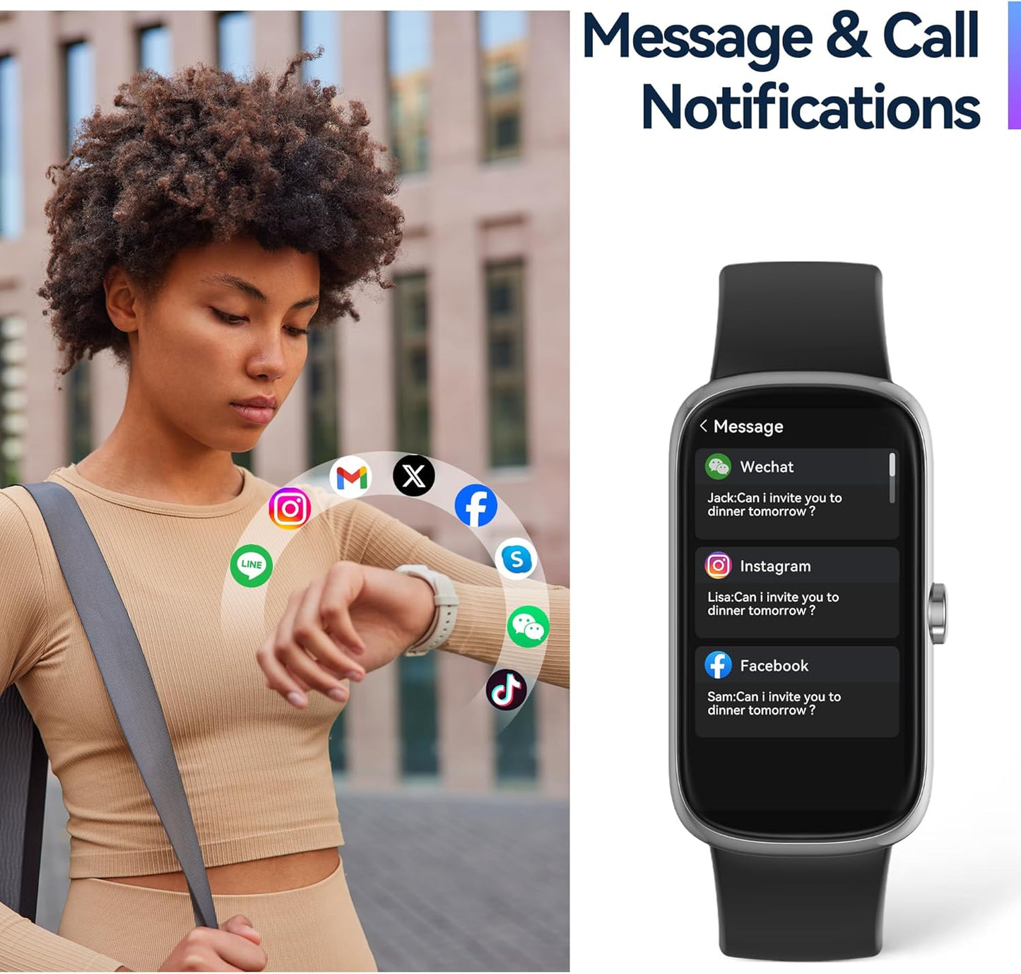 Health Fitness Tracker, 24/7 Heart Rate/SpO2/Sleep Monitor, Activity Trackers & Smart Watches with Step Calorie Counter Pedometer, 21-Day Battery, IP68 Waterproof Fitness Watches for Women Men