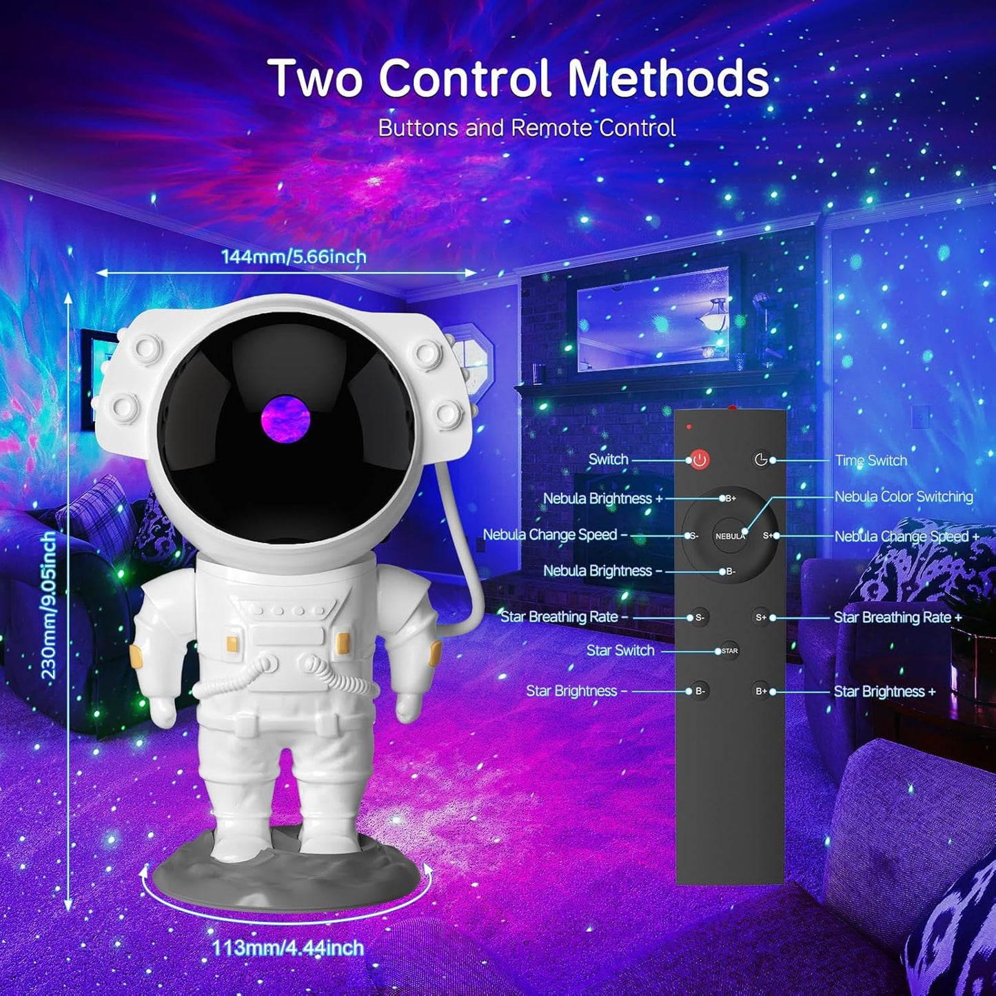 Star Projector, Nebula Galaxy Projector for Bedroom, Starry Ceiling Led Lamp with Remote & Timer, Night Light Gifts for Kids,Room Decor/Birthdays/Christmas/Party/Tiktok Live