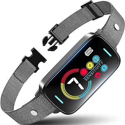 Upgrade Ultrasonic Bark Collar for Large Medium Small for Dogs Smart Automatic Bark Collar Rechargeable Anti Barking Training Collar with Waterproof Vibration and Beep 7 Sensitivity