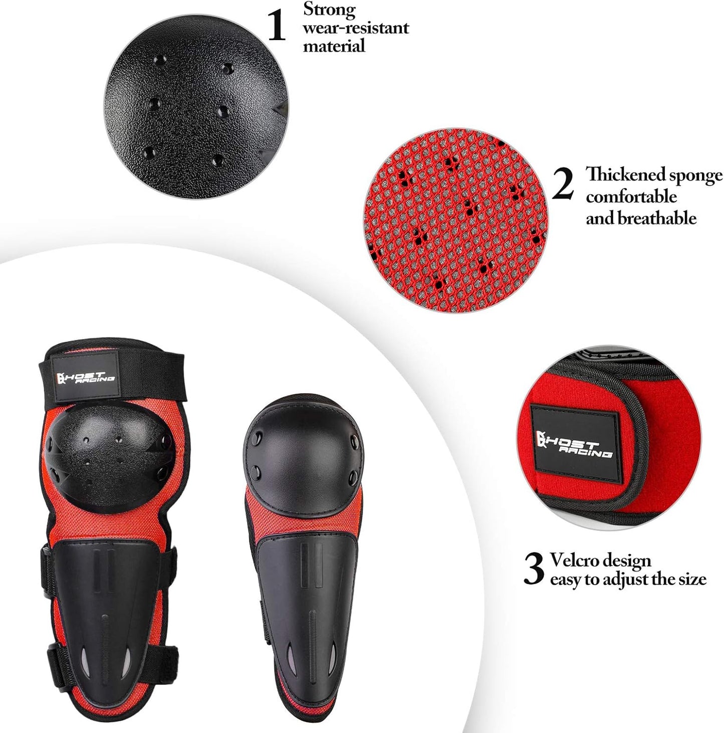 Youth Dirt Bike Gear, JUSTDOLIFE 5 PCS Motorcycle Armbor Protection Jacket, Kids Motorcycle Armor with Knee Pads Elbow Pads Chest Protector Racing for Outdoor Sports