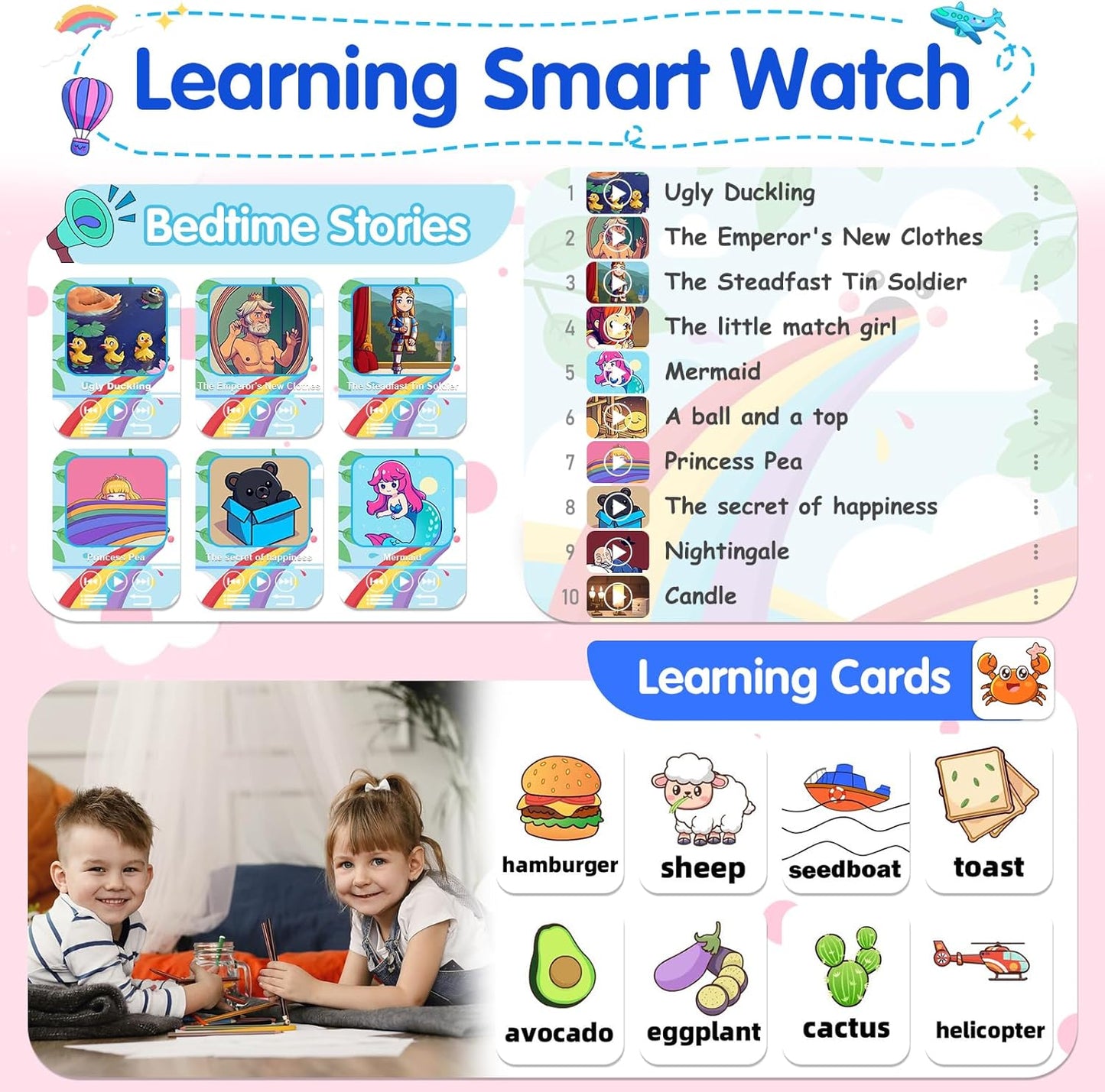 4G Kids Smart Watch Phone - Smart Cell Phone Watch for Boys Girls with Call SOS Games Alarm Camera Music Calculator School Mode Children Touch Screen Watches for Kids Birthday Ages 4-12 (Navy Blue)