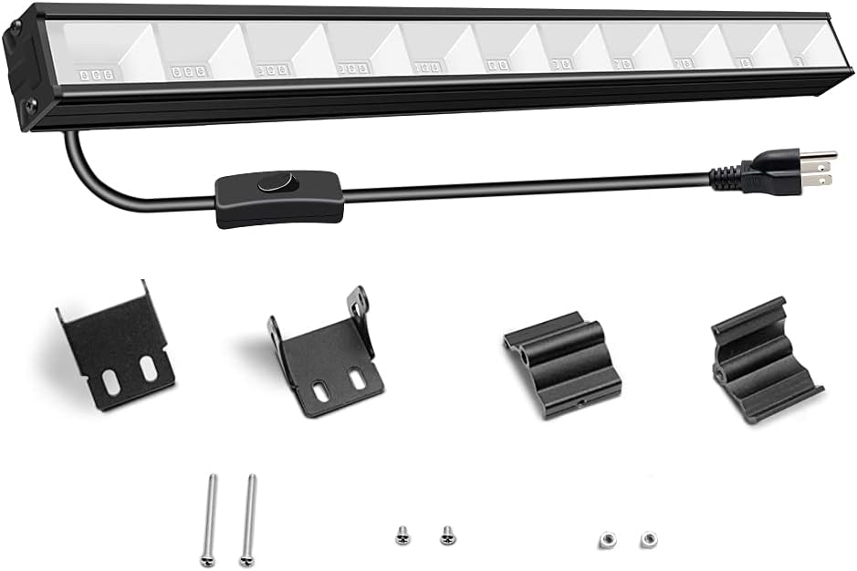 36W UV Flood Black Light Bar, LED Black Light with Switch&Plug&3.3ft Cable, 395nm-405nm Blacklight Bar for Party, Stage, Paint, Collection, Aquarium, etc.