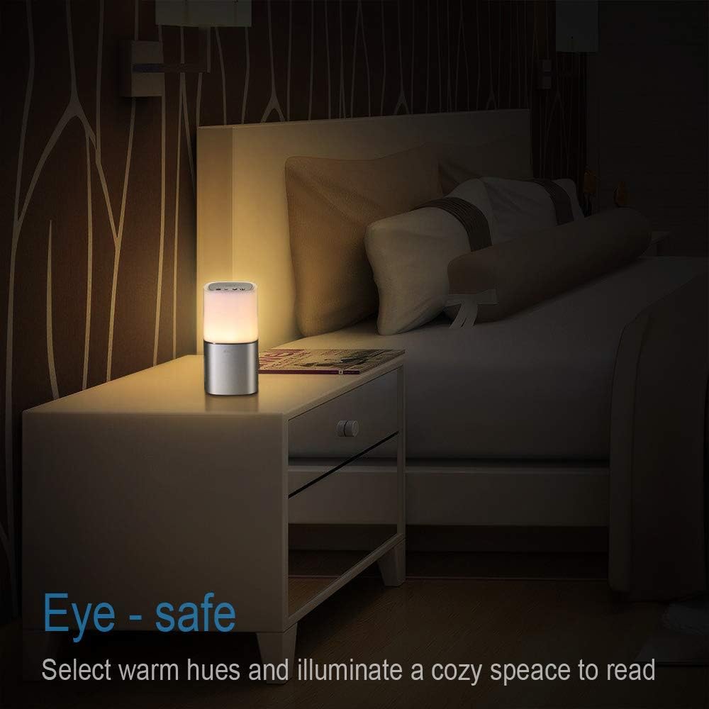 DiKaou Night Light Bluetooth Speaker, Gifts for Teenage Girls Boys Kids, Christmas Birthday Gifts for 9 10 11 12 13 14 15 Year Old Teenage Girls Boys Teen, Dimmable Table Lamp with Color Changing