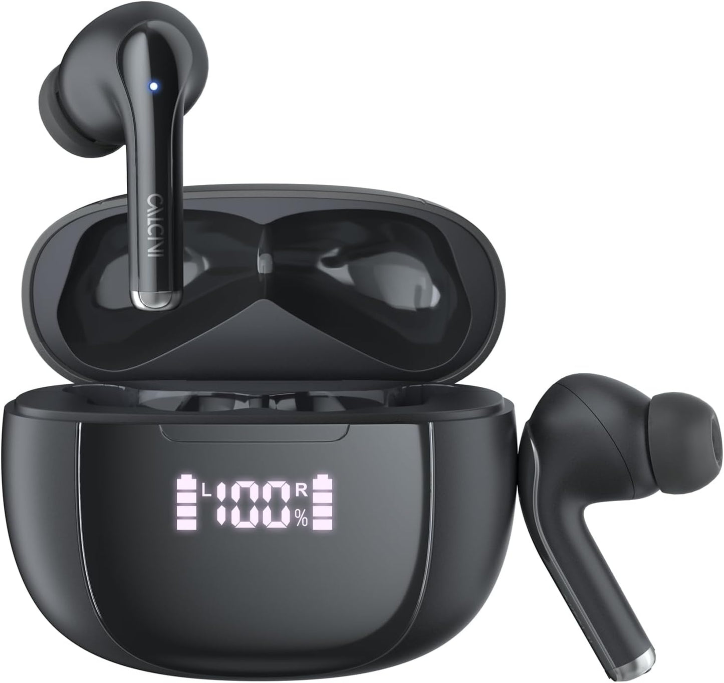 True Wireless Earbuds, Bluetooth Headphones 5.3 for iPhone, Stereo in-Earphones with LED Power Display 32H Playtime IP7 Waterproof TWS Headset for Samsung Android iOS Sport 2023 Upgrade