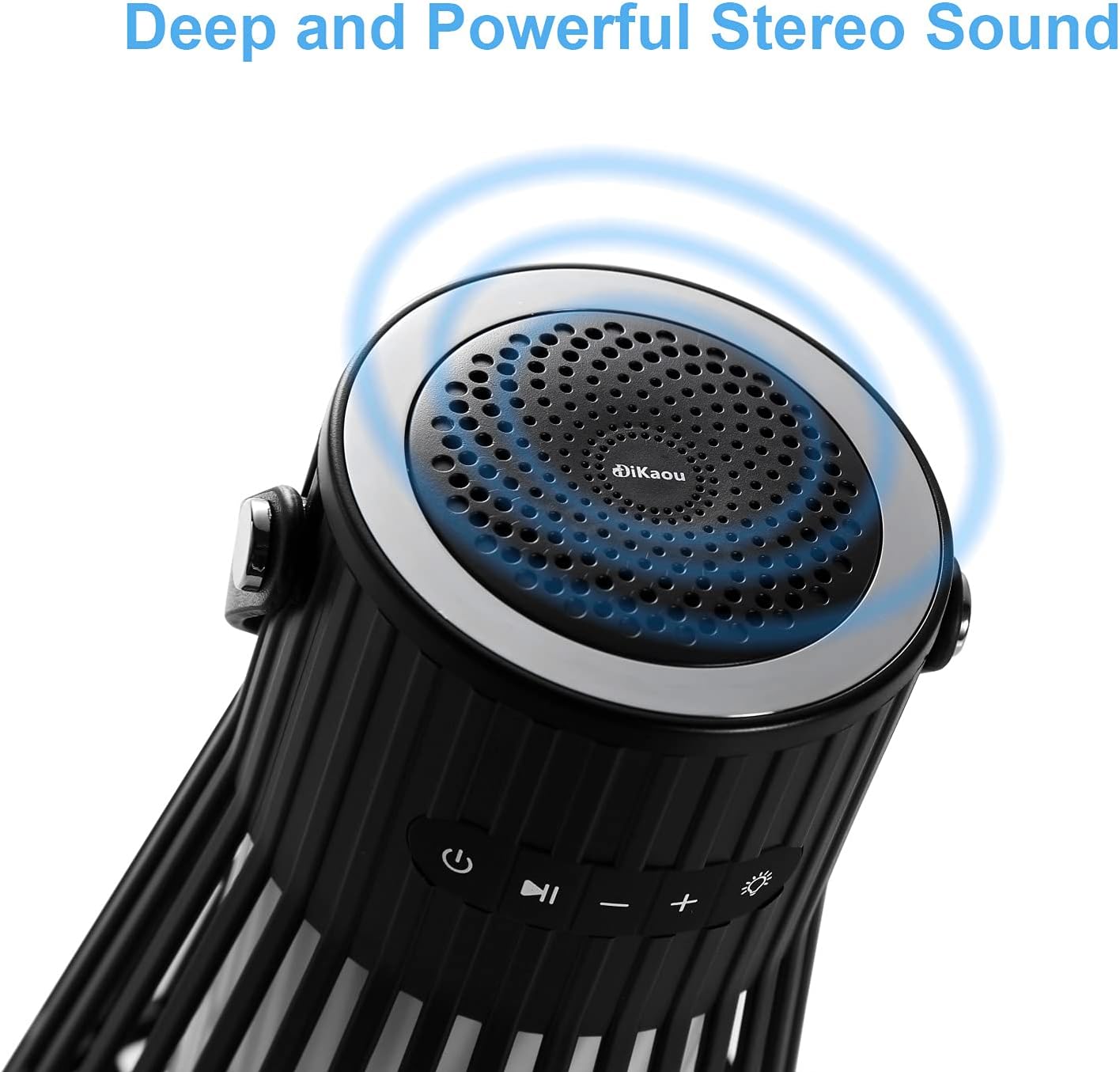 Outdoor Bluetooth Speaker, Wireless Speaker Waterproof with Torch Light BT5.2, Unique Birthday Gifts for Men Women Mom Dad, Flame Lamp for Party