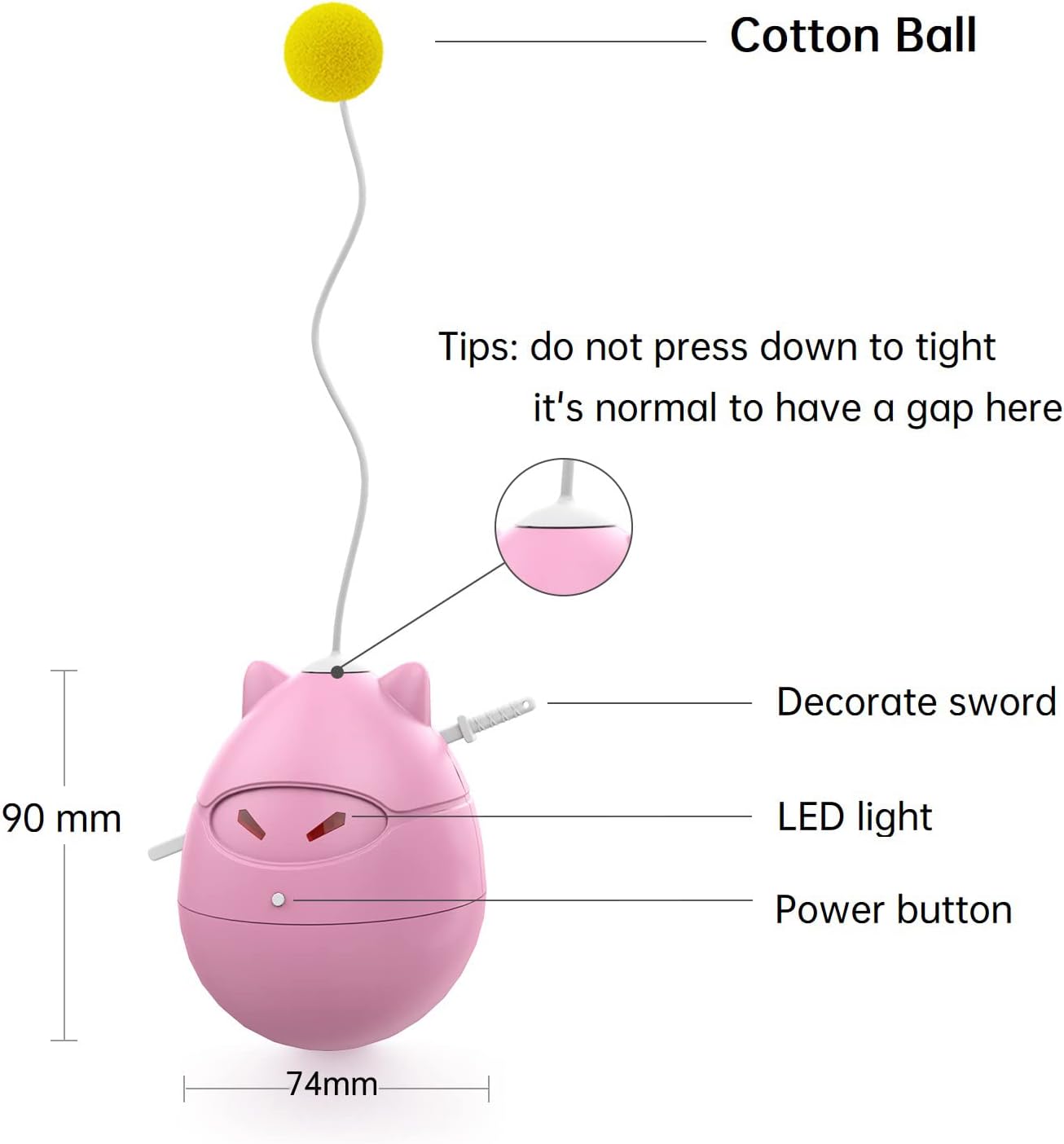 Cat Ball Toy for Indoor Kittens. Automatic Interactive Motion Activated Excersice Timing for Cats/Kitties (Black) ā¦
