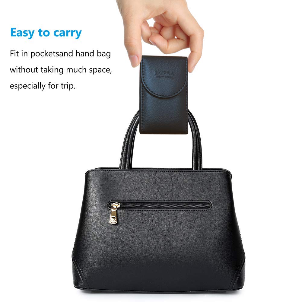 Nail Clippers Set Professional Fingernails Toenails Cutter and Nail File Sharp Nail Cutter 3 in 1 with Premium Black Leather Case
