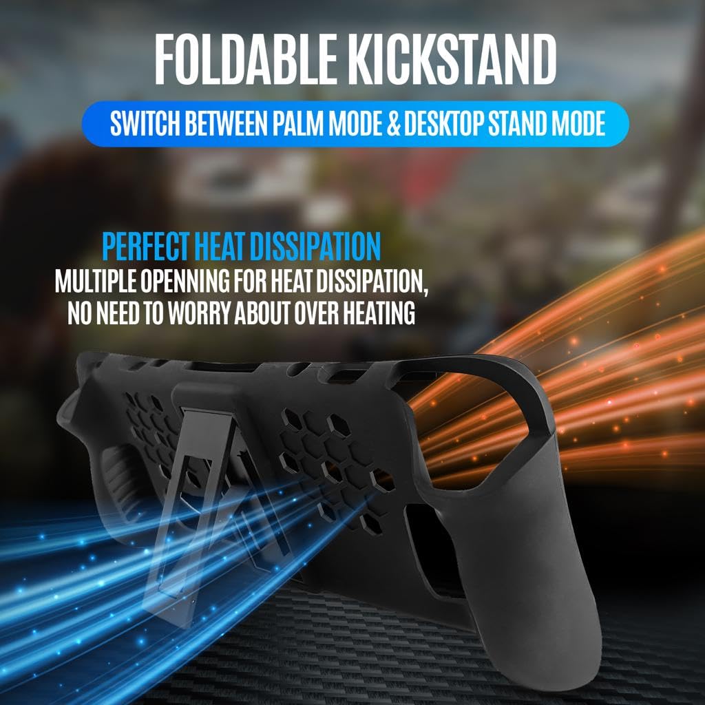 Silicone Steam Deck Case & Handheld Steam Deck Bag - A set of upgraded Steam Deck Console & Accessories — Travel-Friendly Carrying Case with Shock-proof, Anti-Slip & Scratch Steam Deck Protective Case