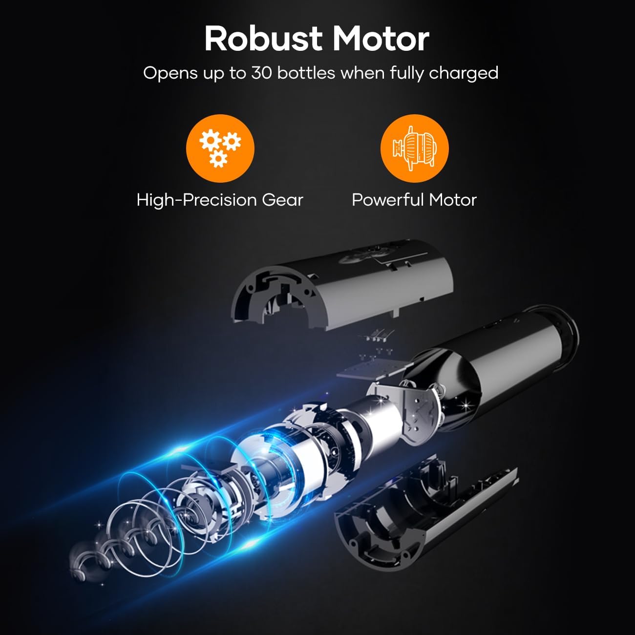 Electric Wine Opener Rechargeable, Assark Cordless Automatic Electric Wine Bottle Corkscrew Opener with Foil Cutter,Wine Pourer and Vacumm,One-click Button Reusable Wine Opener, For Festival Party