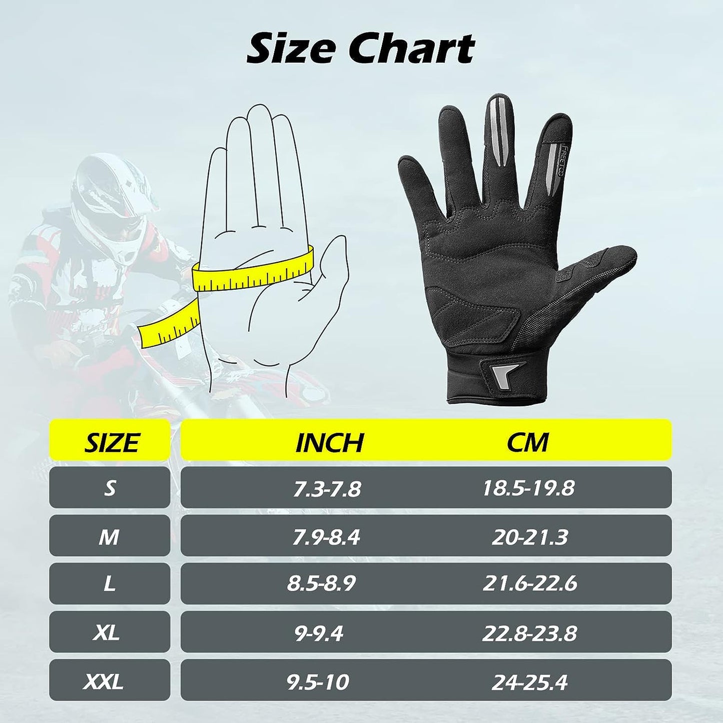 Dirt Bike Gloves 2022, Mountain Bike Gloves with Knuckle Protection Optimal Airflow MTB Gloves, Anti-Slip Motocross Motorcycle Riding Gloves for Sim Racing ATV BMX MX Touchscreen Compatible
