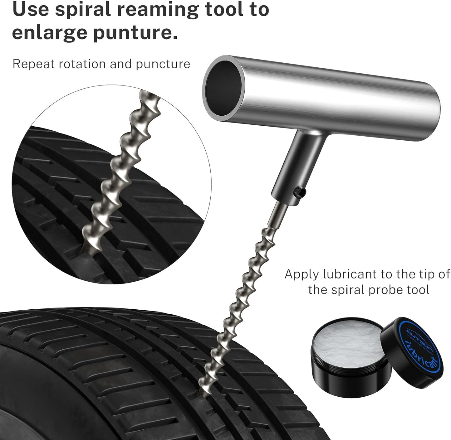 Flat Tire Repair Kit with Plugs 31 Pcs for Car, Motorcycle, ATV, Jeep, Truck, Tractor Flat Tire Puncture Repair…