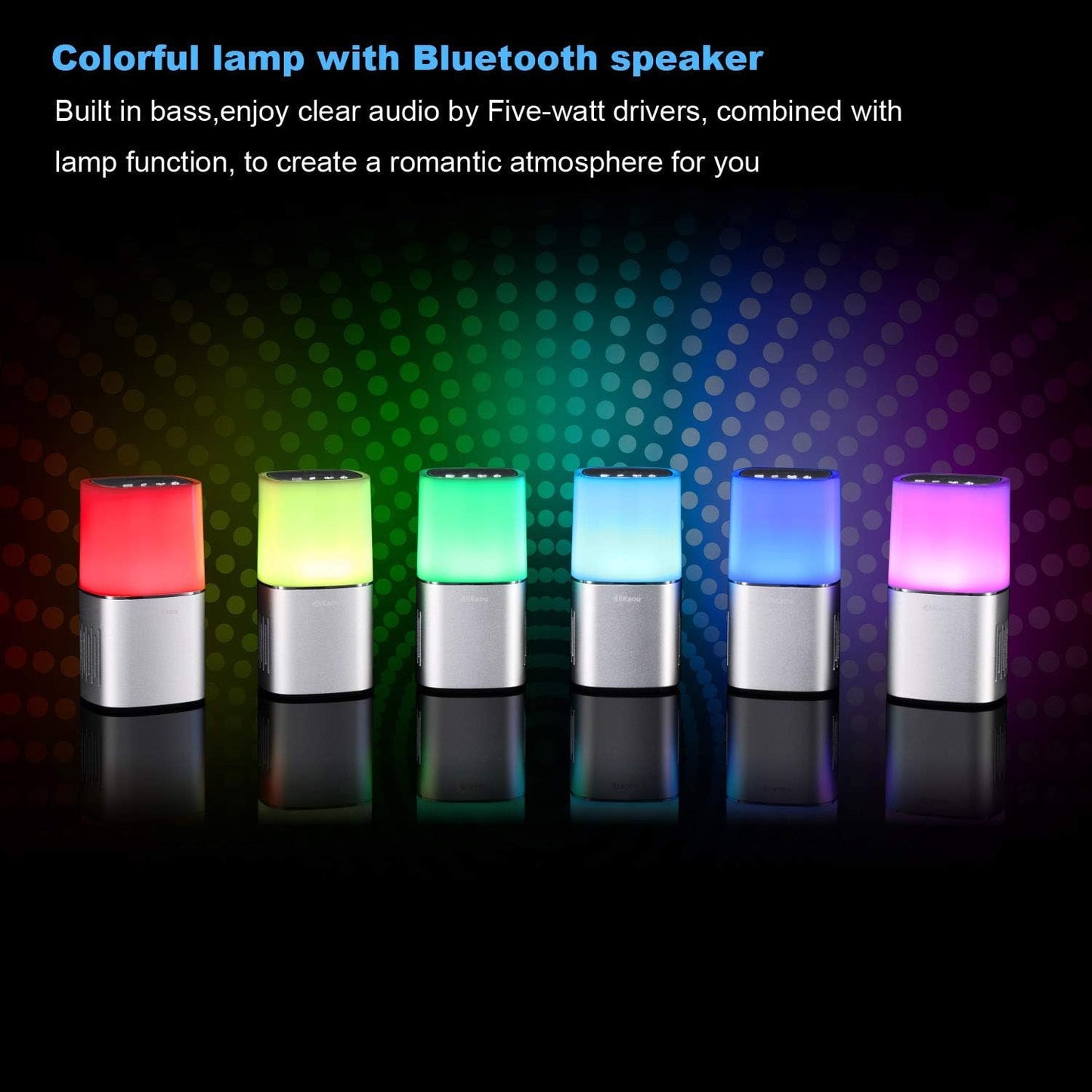 DiKaou Night Light Bluetooth Speaker, Gifts for Teenage Girls Boys Kids, Christmas Birthday Gifts for 9 10 11 12 13 14 15 Year Old Teenage Girls Boys Teen, Dimmable Table Lamp with Color Changing