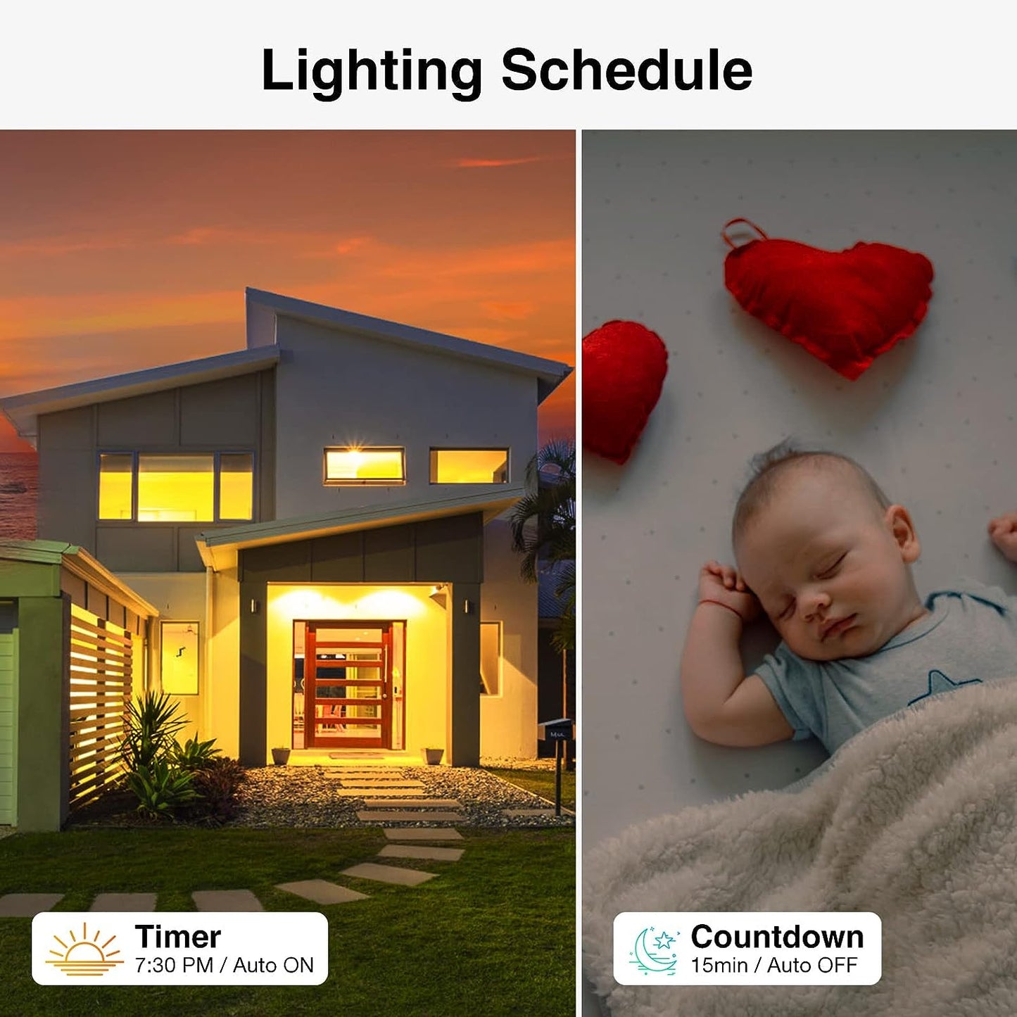 Smart Wall Light Switch,Tilvision 2.4Ghz WiFi Smart Light Switch Work with Alexa,Single Pole Smart Life Switch,Neutral Wire Required,Remote Control Schedule(1 Pack)