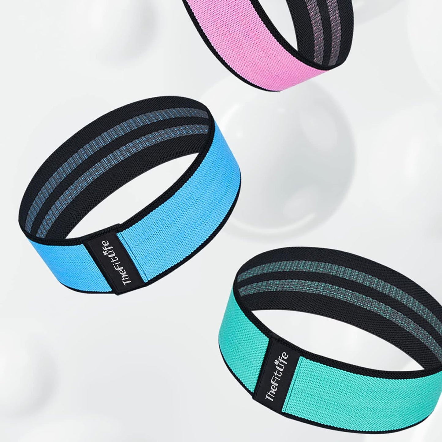 TheFitLife Resistance Exercise Bands for Women - Fabric Workout Bands for Booty, Hip, Glute, Leg, Thigh, Squat, Butt Lift Excersize and Fitness Loop Bands for Home Gym, Stretching