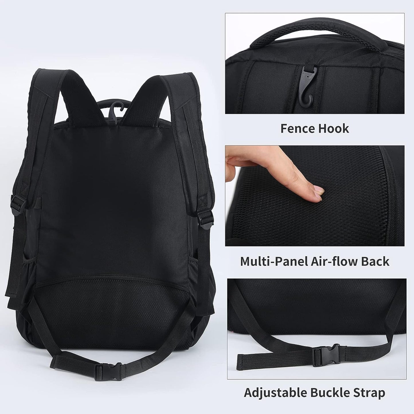 GRAPMKTG Baseball Softball Bag X-Large Soccer Bag for Youth Boys Girls and Men Women Basketball Backpack for Adult Kid