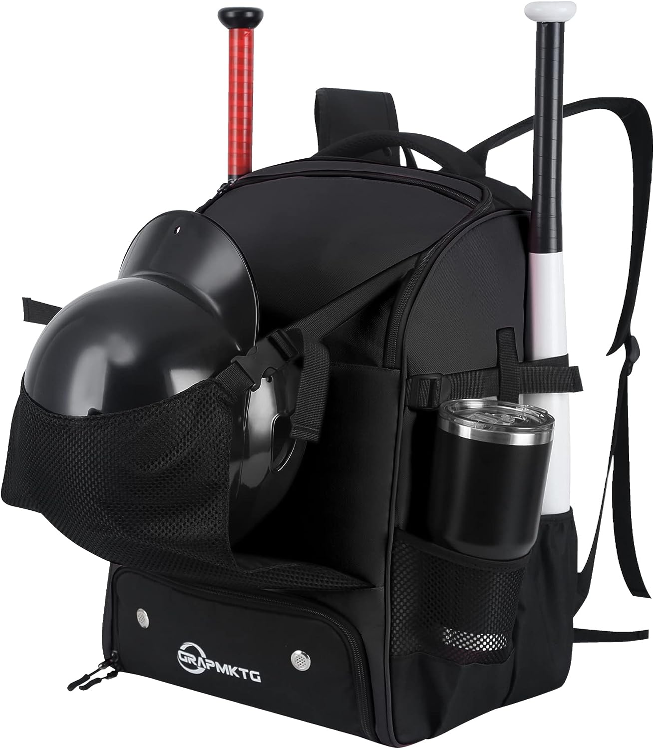 GRAPMKTG Baseball Softball Bag X-Large Soccer Bag for Youth Boys Girls and Men Women Basketball Backpack for Adult Kid