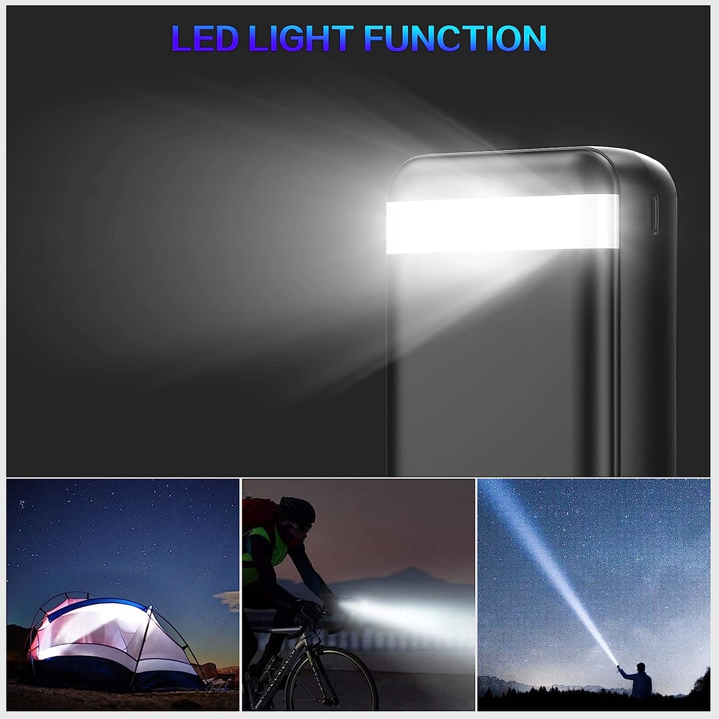 Power Bank 50000mAh 22.5W Fast Charging Portable Charger with Flashlight, 3 Outputs & 2 Inputs Huge Capacity External Battery Pack for iPhone, Samsung, iPad etc