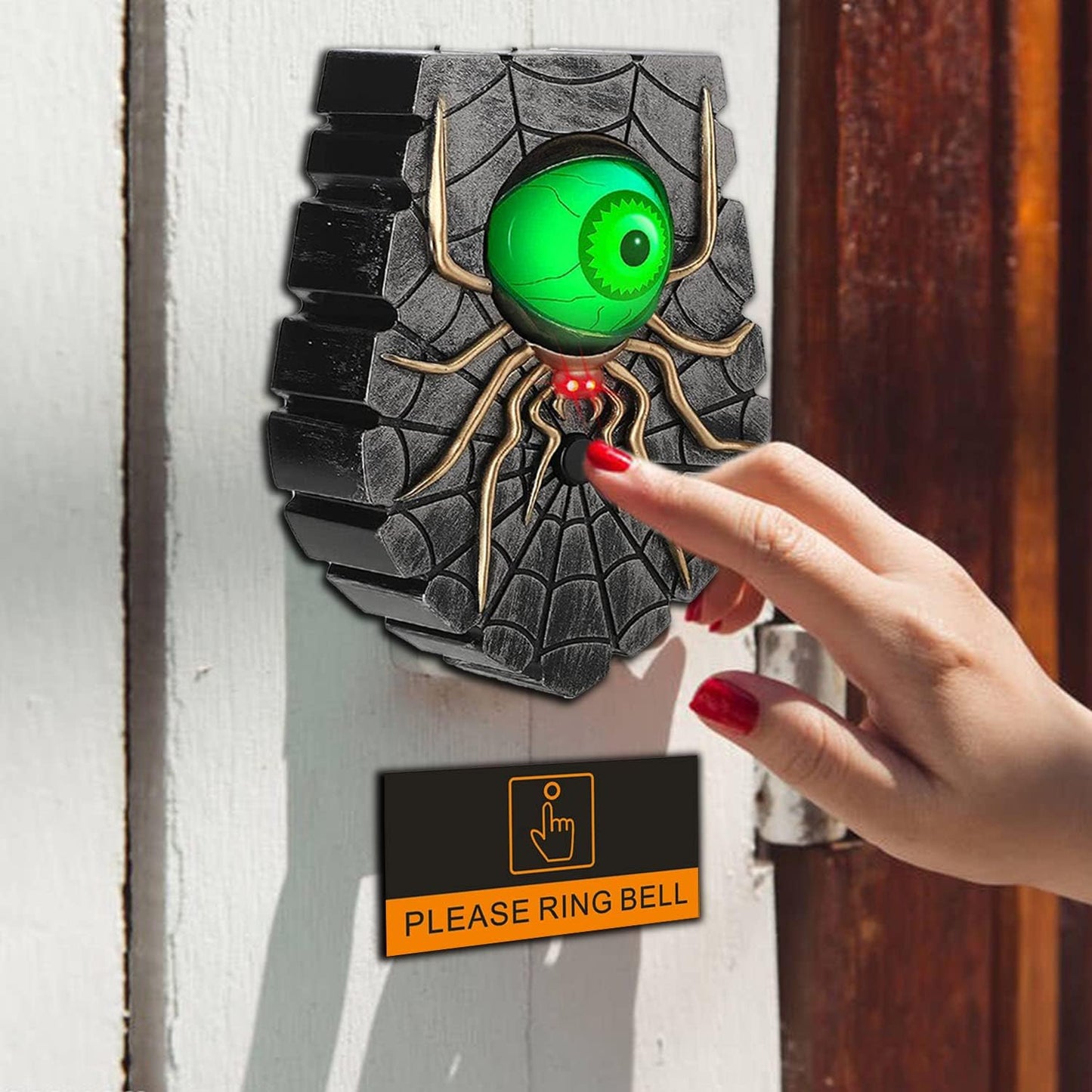 Halloween Decorations Scary Rolling Eyeball Hocus Pocus Halloween Decor Outdoor/Indoor with Spooky Sounds,Haunted House Halloween Party Prop Decoration