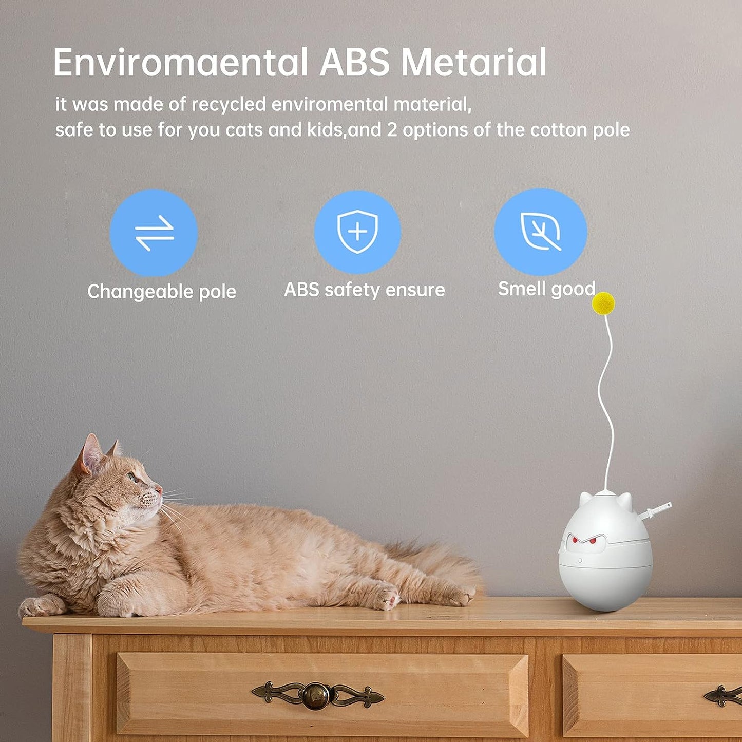 Cat Ball Toy for Indoor Kittens. Automatic Interactive Motion Activated Excersice Timing for Cats/Kitties (Black) ā¦