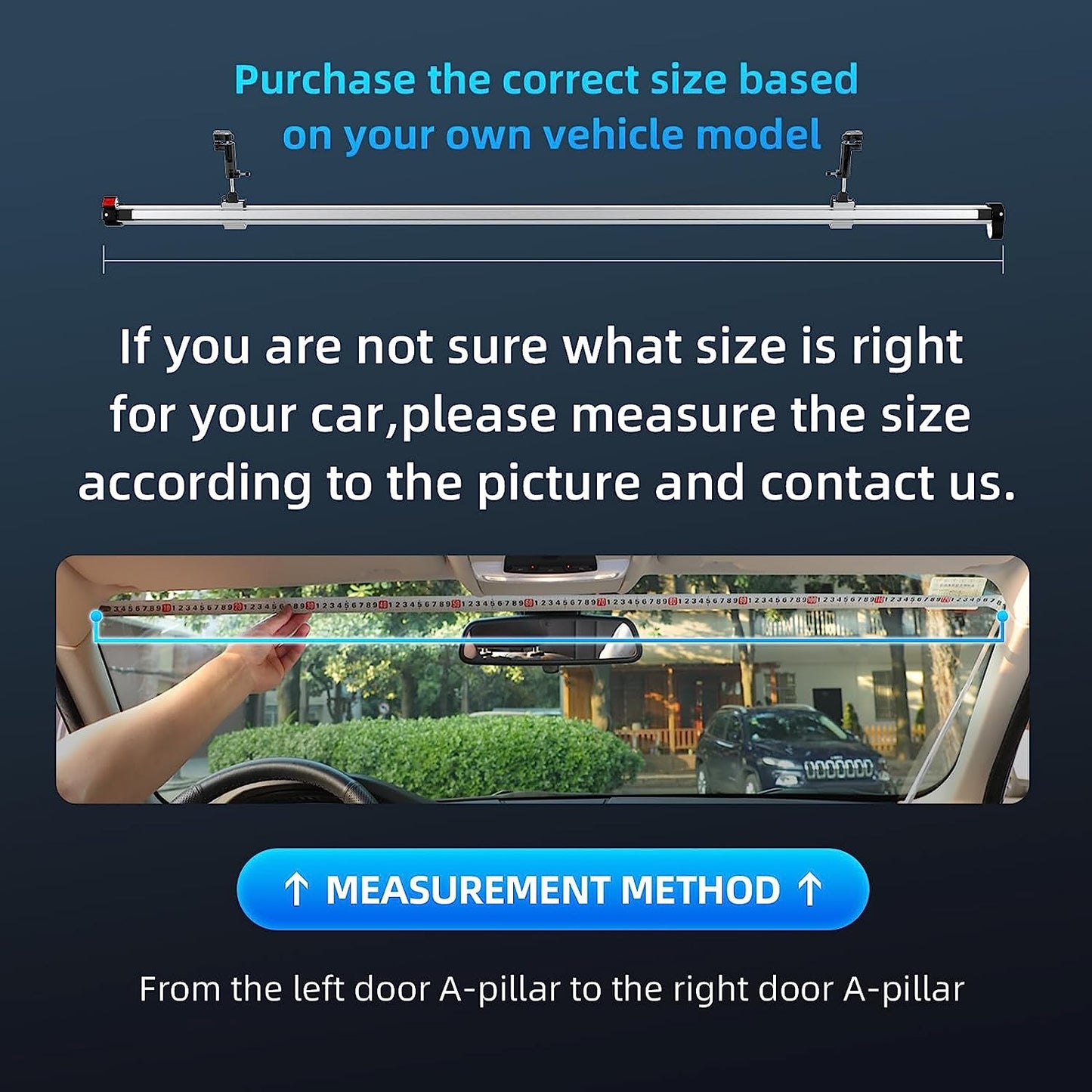 Automatic Scaling Windshield Sun Shade,Automotive Interior Sun Protection,Suitable for Most Models,No Need for Repeated Disassembly.