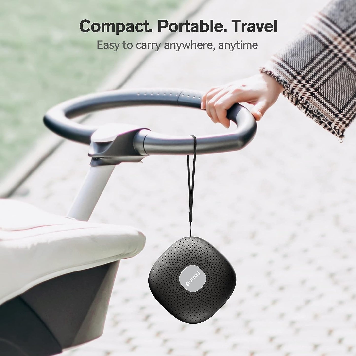 Pursay Sound Machine - White Noise Machine for Adults Baby, Portable Sound Machine for Sleeping with Night Light, 21 HiFi Sounds, Rechargeable for Meditation Travel Office Privacy Noise Canceling