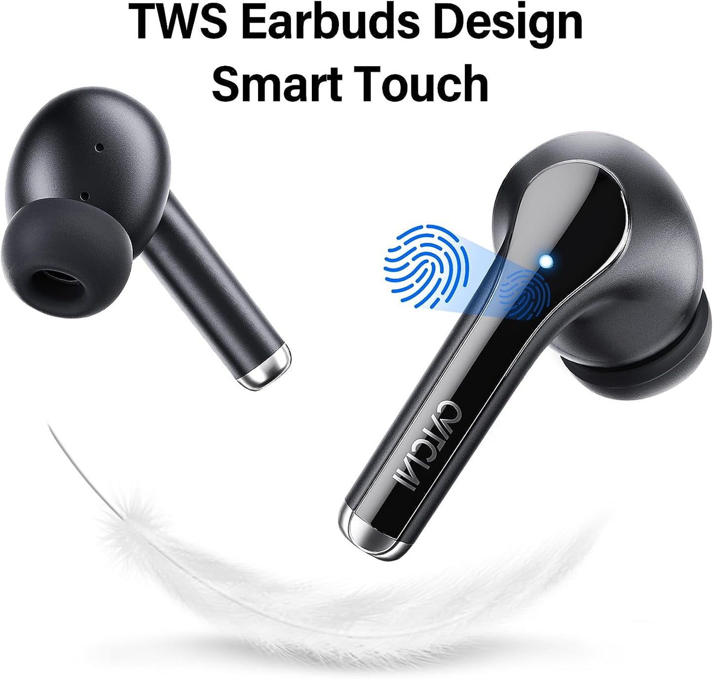 True Wireless Earbuds, Bluetooth Headphones 5.3 for iPhone, Stereo in-Earphones with LED Power Display 32H Playtime IP7 Waterproof TWS Headset for Samsung Android iOS Sport 2023 Upgrade