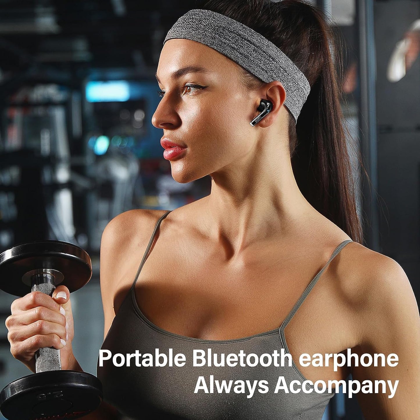 True Wireless Earbuds, Bluetooth Headphones 5.3 for iPhone, Stereo in-Earphones with LED Power Display 32H Playtime IP7 Waterproof TWS Headset for Samsung Android iOS Sport 2023 Upgrade