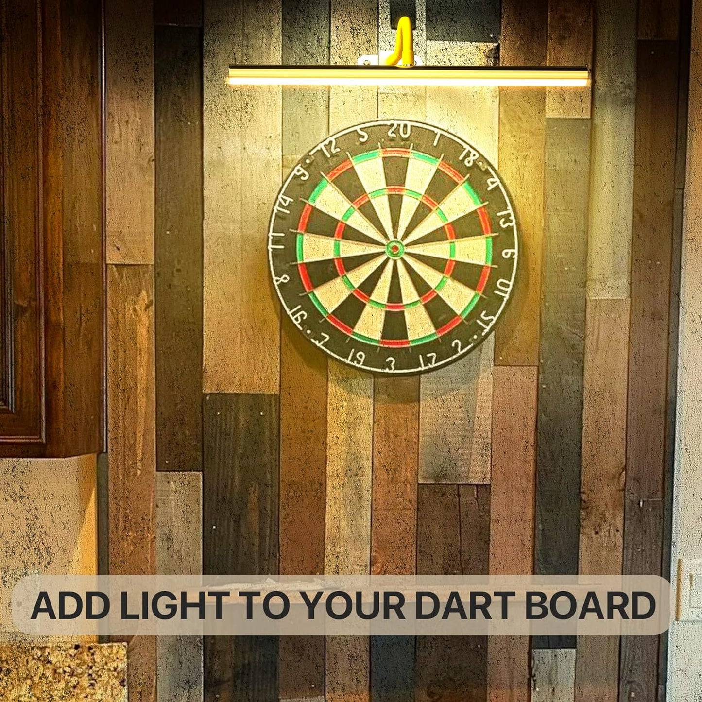 Picture Light, Metal Art Lamp with 3 Lighting Modes,10W LED16.6inch Dimmable Dartboard Light,9.9ft Length USB Cable Power Supply(Adapter Plug Included),Gooseneck Arm at Any Angle (Gold)