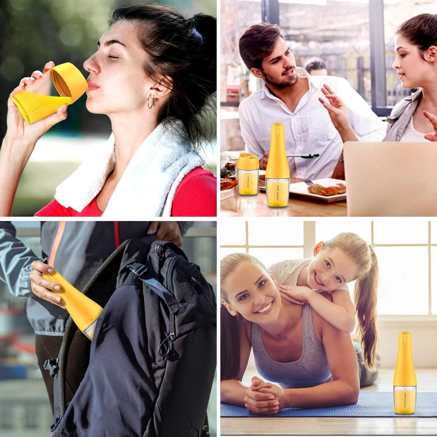 Portable Blender, Personal Blender with USB Rechargeable Mini Juicer Mixer, 15Oz Personal Size Blender for Smoothies and Shakes Mini Blender Mixer Travel 380ML, Fruit Juice, Milk