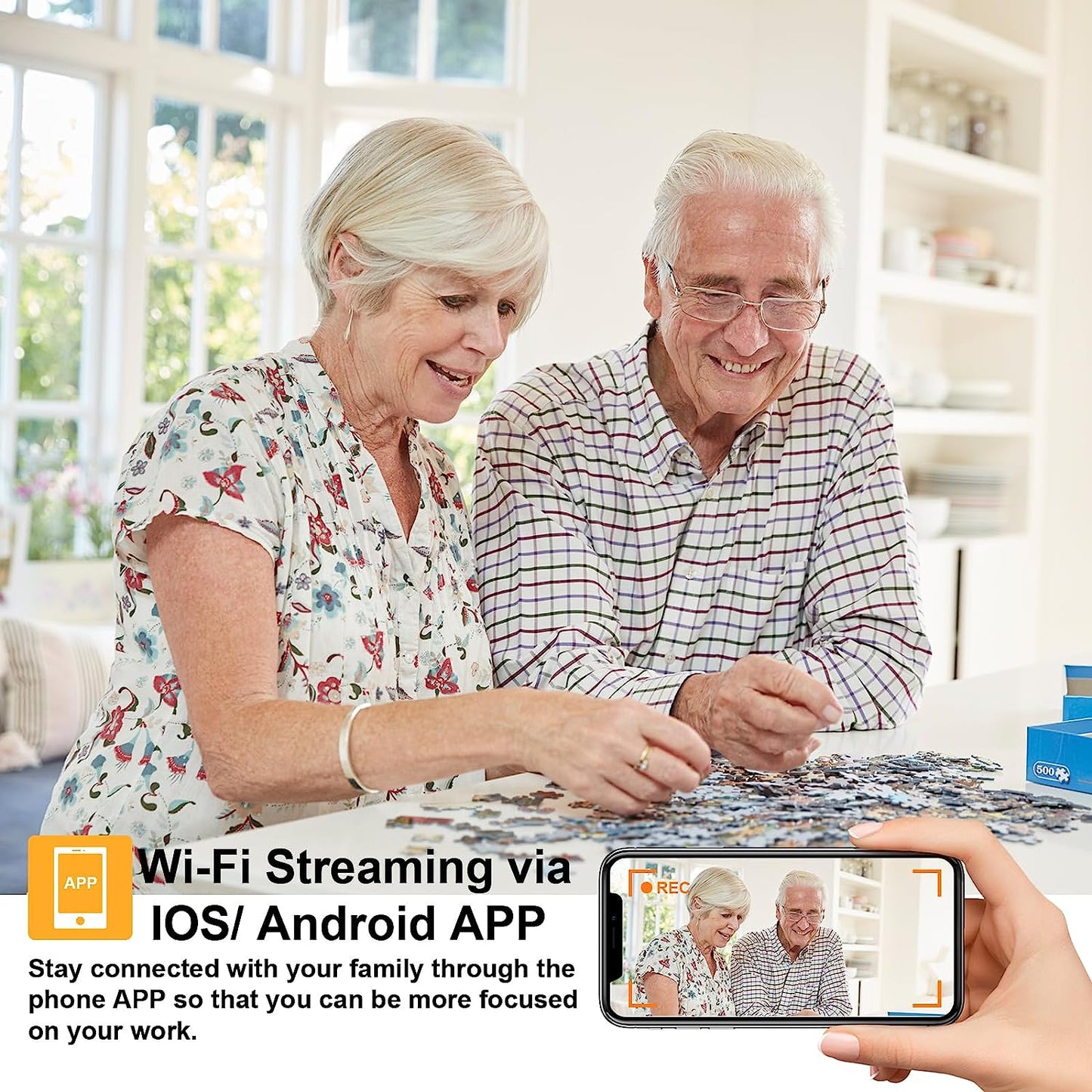 1080P Hidden Camera WiFi Spy Camera Hidden Camera Clock Wireless Mini Home Security Camera Small Secret Camera Nanny Spy Cam Surveillance Camera with APP 140 Wide Angle Night Vision Motion Detection