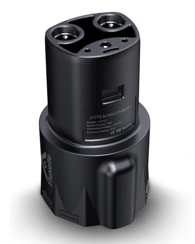J1772 to Tesla Charger Adapter, Max 80A/250V for Tesla only, Tesla Charging Accessories, Connecting to SAE J1772 Charging Stations, Compatible with Tesla Model Y 3 X S Cybertruck