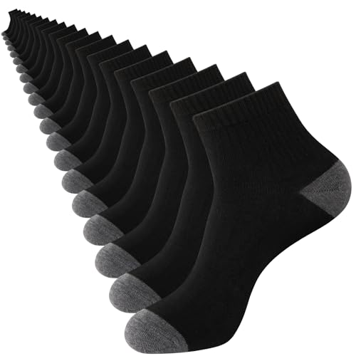 20 Pairs Ankle Socks For Men - Mens Socks Size 8-12/12-16 Thin Casual Bulk Socks