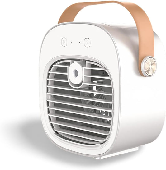 Small Desktop Air Conditioner, Portable air conditioner Mini Evaporative Air Cooler with Humidify & 3 Speeds, USB Powered Cooling fan for Bedrfoom,Office