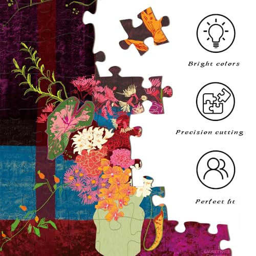HUADADA Puzzles for Adults 1000 Pieces,Blooming Flowers Puzzles for Adults,1000 Piece Puzzle for Adults ‌Family Interactive Game Gift
