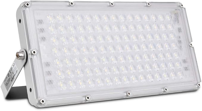 100W LED Flood Light Outdoor, IP65 Waterproof LED Security Lights, 9000LM 6500K Cold White LED Stadium Light, Floodlight Landscape Wall Light for Yard, Street, Parking Lot, Garage