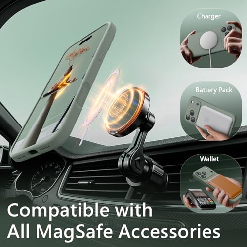 FireNova Magnetic for iPhone 17 Pro Case, Compatible with MagSafe, [Integrated Silicone Camera Control Button] [Camera Protection] Anti-Scratch Microfiber Lining Phone Case, 6.3", Calke Green
