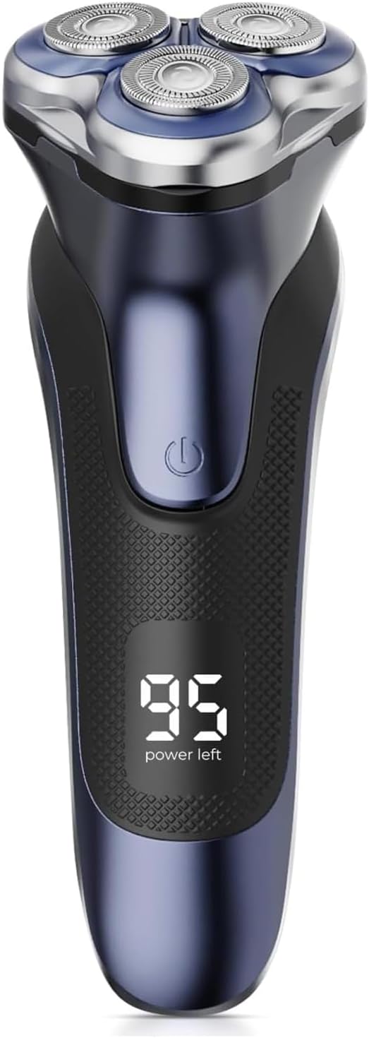 Electric Razor for Men, Electric Shaver for Men Face, Waterproof Wet Dry Rechargeable Shaver with Pop Up Trimmer