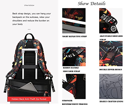 American Football Player 26 Multifunction Rugby Backpack Travel Laptop Daypack Night Reflective Strip Fans Bag (R - Pattern 3)