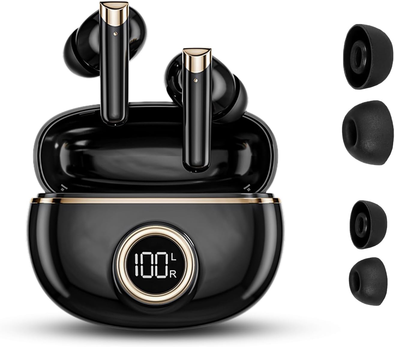 Ai Translation Earbuds Real Time, Language Translation Earbuds,Supports 144 Languages Online Translation,TWS Language Translator Earphone with Bluetooth and APP,Fit iOS & Android for Travel Business